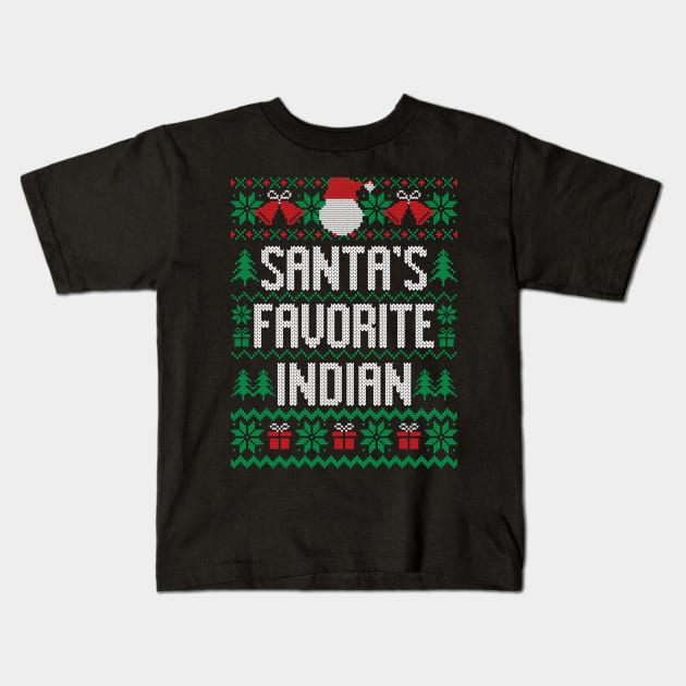 Santa's Favorite Indian Kids T-Shirt by Saulene